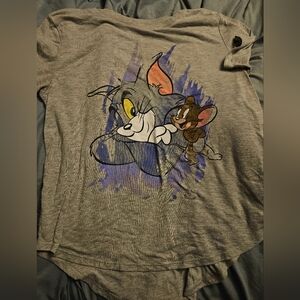 Tom and Jerry Womens XXL Gray T-Shirt